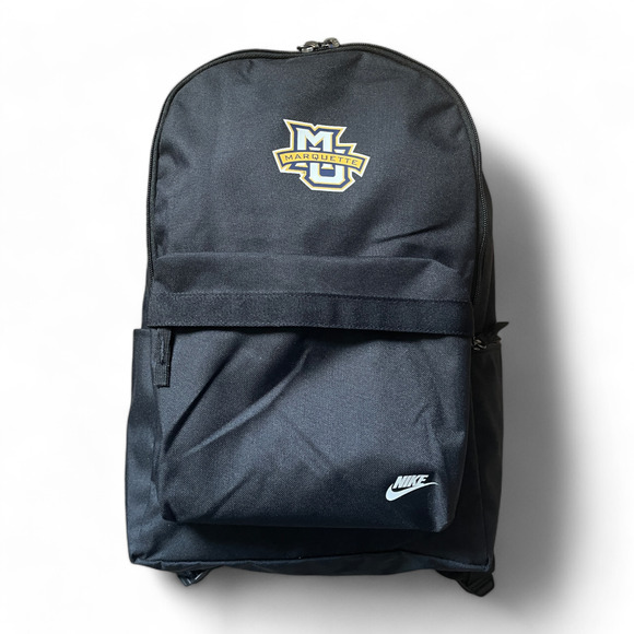 Nike Marquette University Golden Eagles Logo 4 Pocket 18x12 Black Backpack Bag - Picture 1 of 4